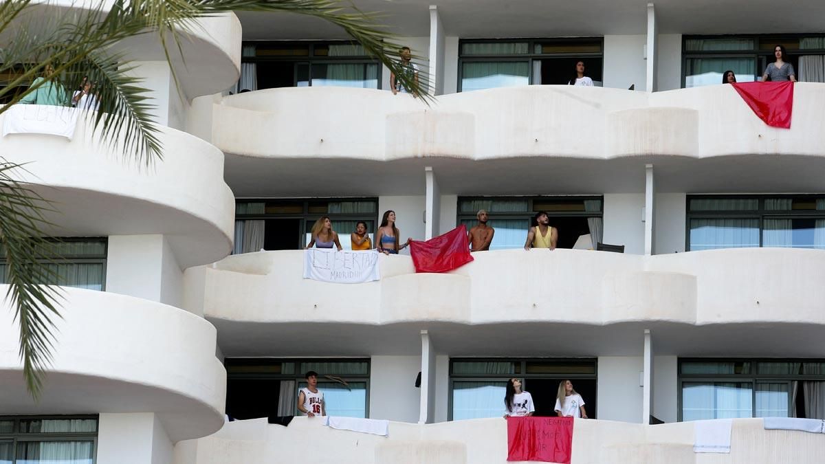 Hotel Palma Bellver, en Mallorca, donde permanecen aislados los jóvenes. Hotel Palma Bellver, en Mallorca, donde permanecen aislados los jóvenes.