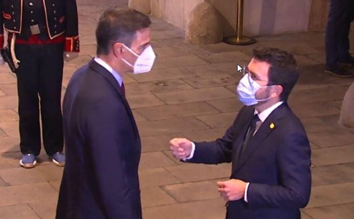 El presidente del Gobierno, Pedro Sánchez, y el ’president’ del Govern de Catalunya, Pere Aragonès. El presidente del Gobierno, Pedro Sánchez, y el ’president’ del Govern de Catalunya, Pere Aragonès.