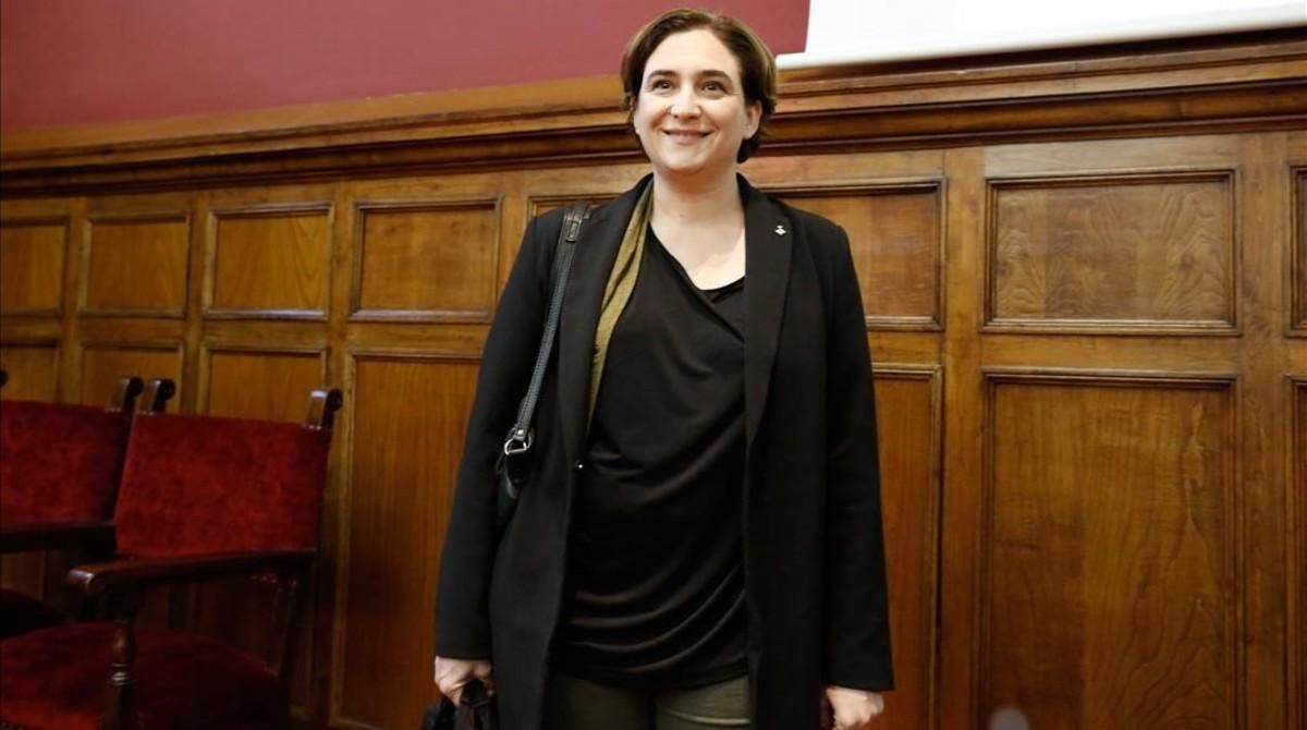 Ada Colau, durante un acto en Barcelona Ada Colau, durante un acto en Barcelona