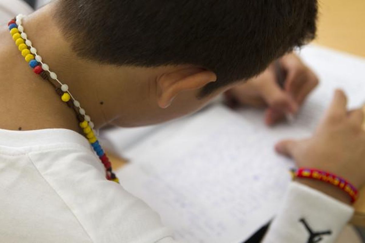 Alumno preparándose para los exámenes en Barcelona. Alumno preparándose para los exámenes en Barcelona.