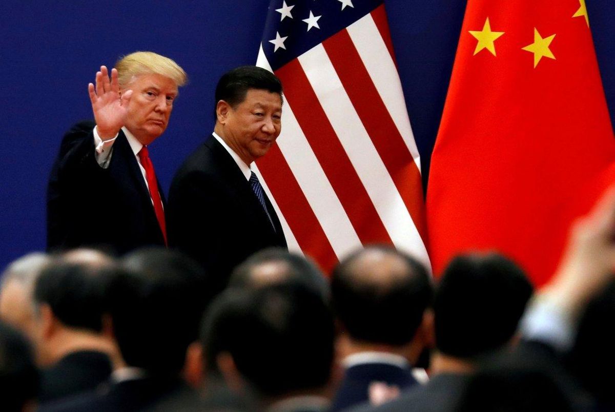 Donald Trump y Xi Jinping en una reunión oficial. Donald Trump y Xi Jinping en una reunión oficial.