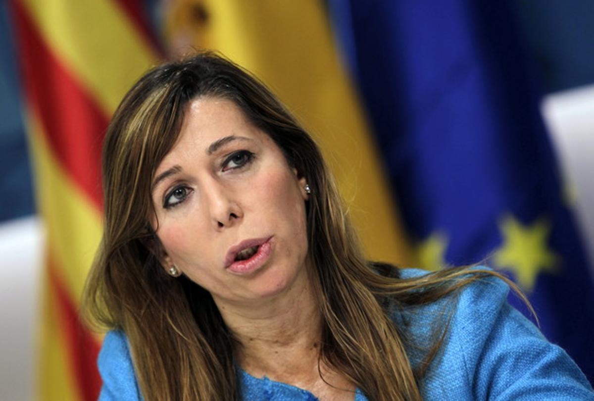 La presidenta del PPC, Alicia Sánchez-Camacho, durant l’entrevista