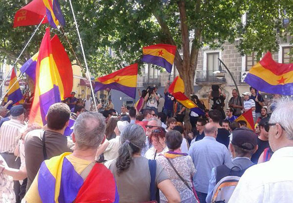 Imatge de la manifestació republicana d’aquest dijous a Madrid.