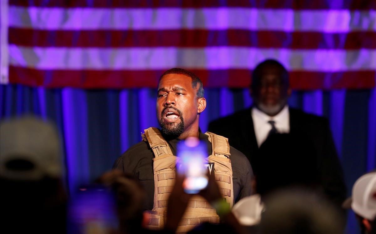 Kanye West, en un acto electoral el pasado mes de julio.