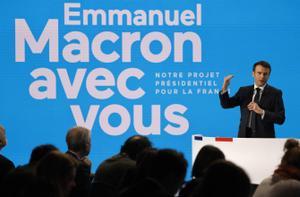 El presidente francés, Emmanuel Macron, durante la presentación de su programa de gobierno.