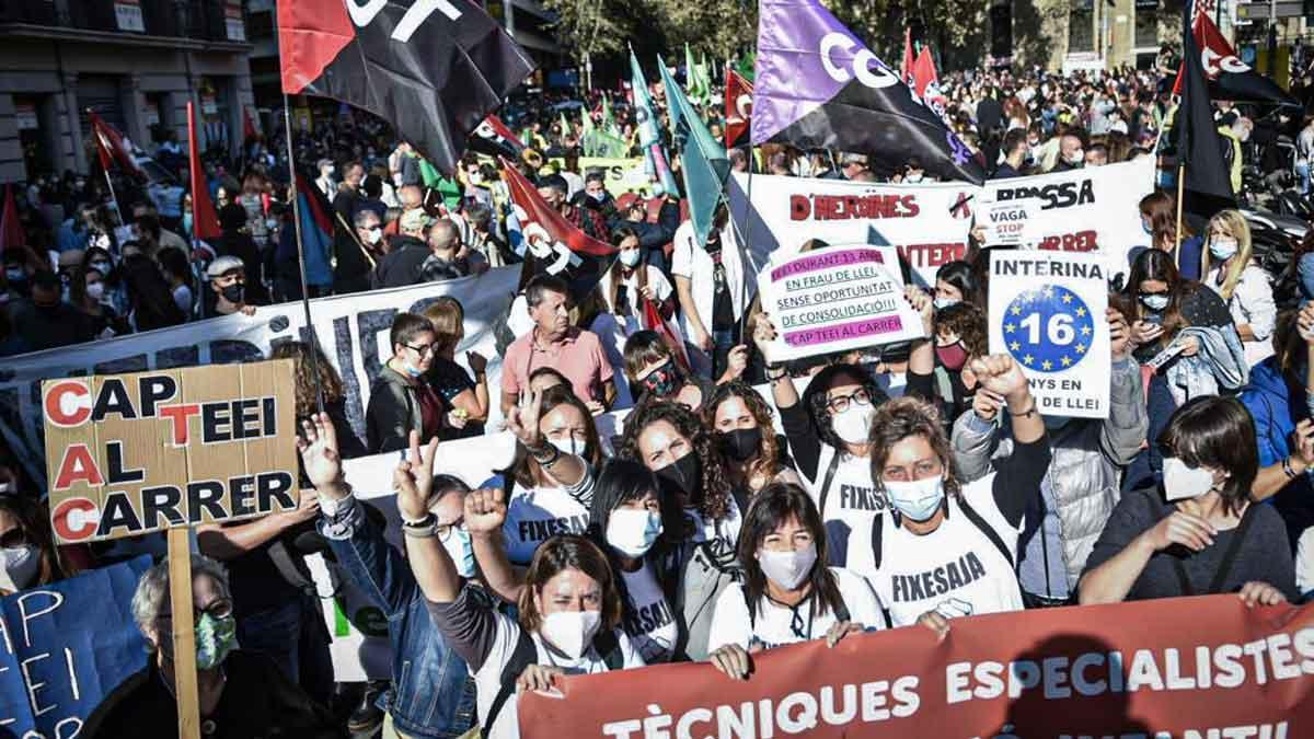 Manifestació de la vaga de funcionaris del 28 d’octubre: hora de convocatòria i recorregut a Barcelona