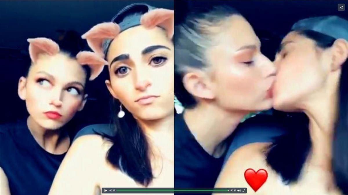 El beso de despedida de ’La casa de papel’ entre Alba Flores y Úrsula Corbero. El beso de despedida de ’La casa de papel’ entre Alba Flores y Úrsula Corbero.