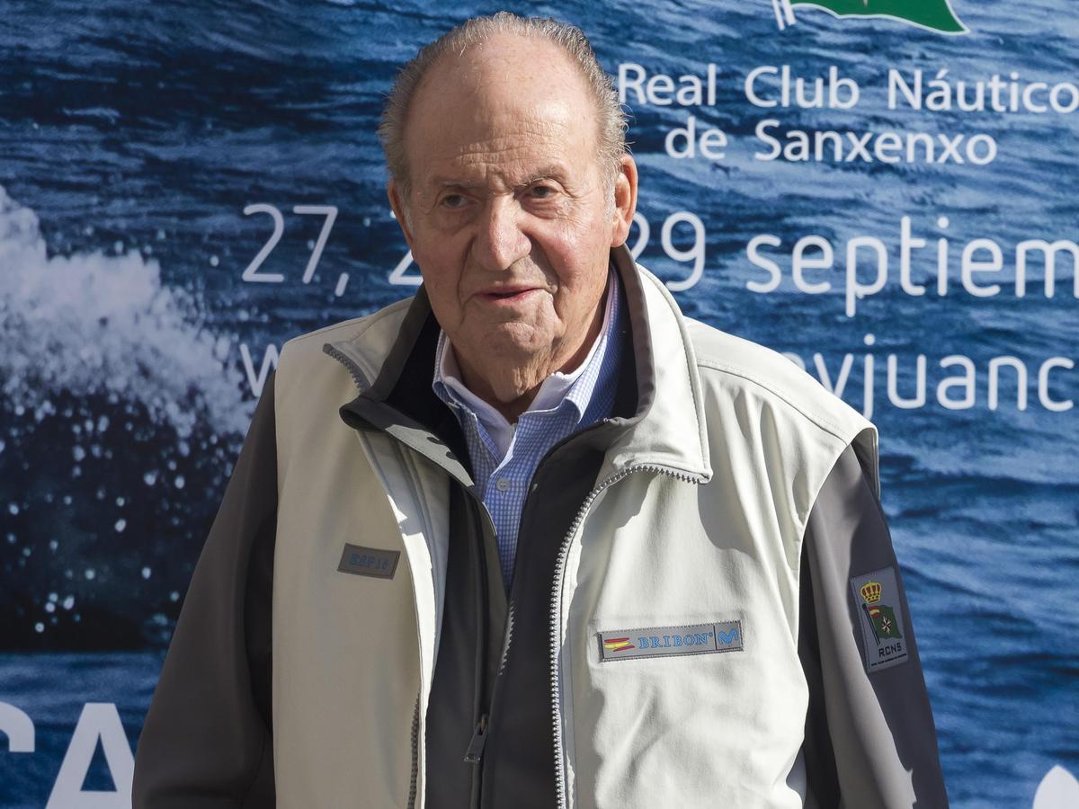 Juan Carlos I, en el Real Club Náutico de Sanxenxo, en una foto de archivo. 
