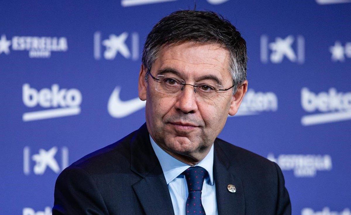Bartomeu en la presentación de Setién como nuevo entrenador del Barça