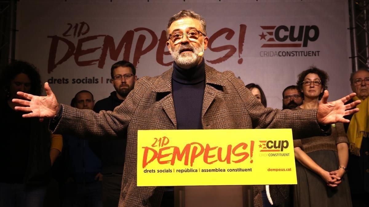 Comparecencia de Carles Riera de la CUP. Comparecencia de Carles Riera de la CUP.
