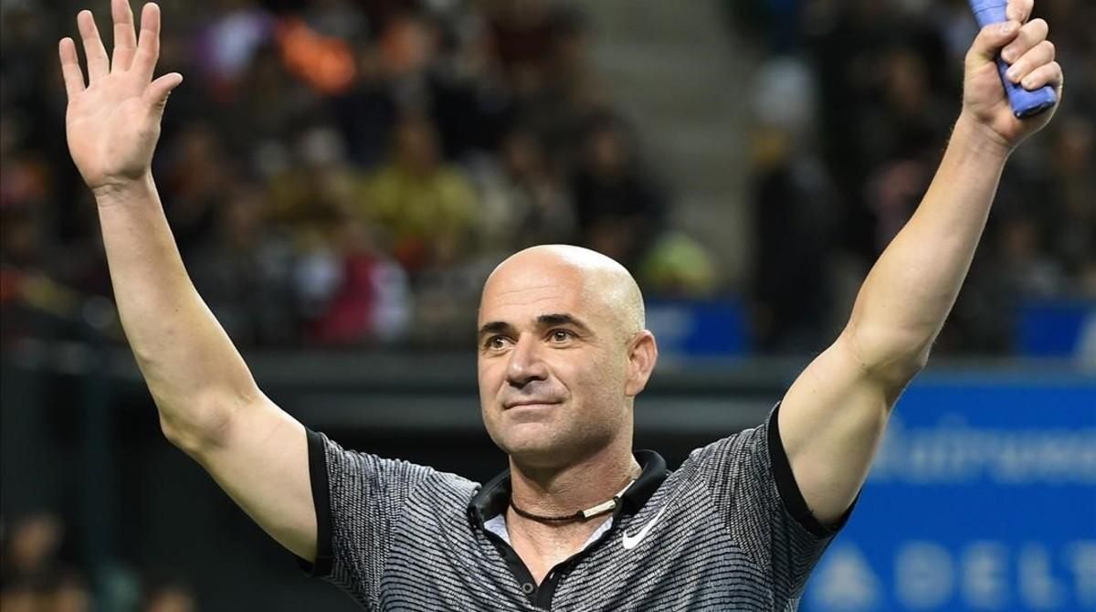 Andre Agassi, en una exhibición en el 2014. Andre Agassi, en una exhibición en el 2014.