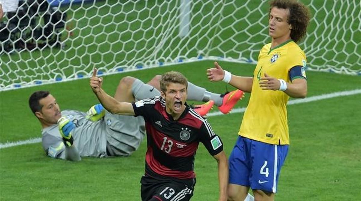 Thomas Müller marca el 0-1 que abrió el escandaloso resultado. Thomas Müller marca el 0-1 que abrió el escandaloso resultado.