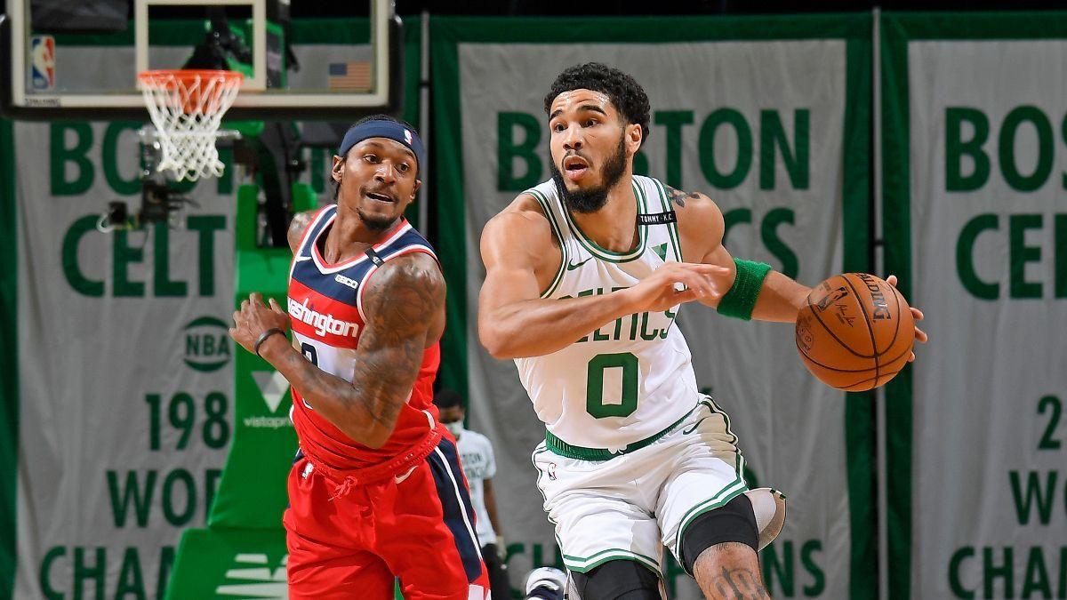 Jayson Tatum (50) no tuvo piedad de los Wizards en el play-in. Jayson Tatum (50) no tuvo piedad de los Wizards en el play-in.