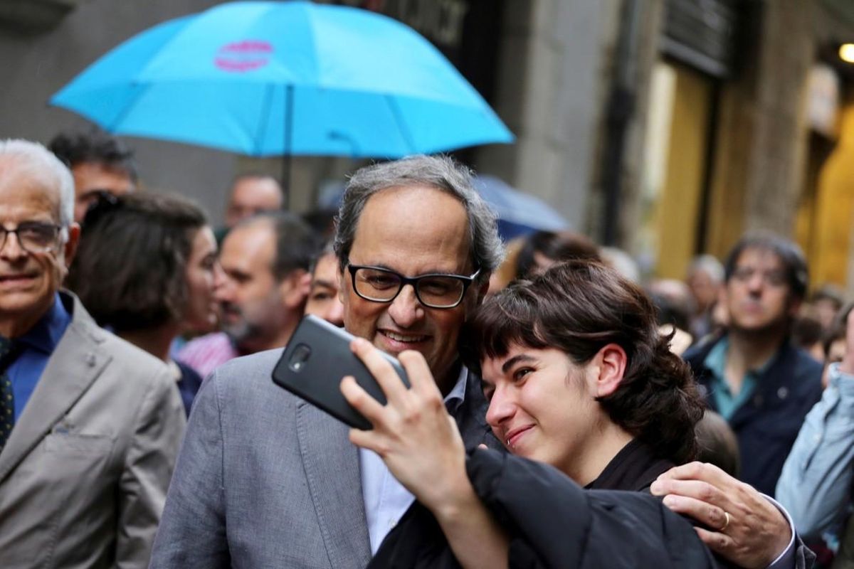 El presidente de la Generalitat, Quim Torra, de visita en Girona este sábado. El presidente de la Generalitat, Quim Torra, de visita en Girona este sábado.