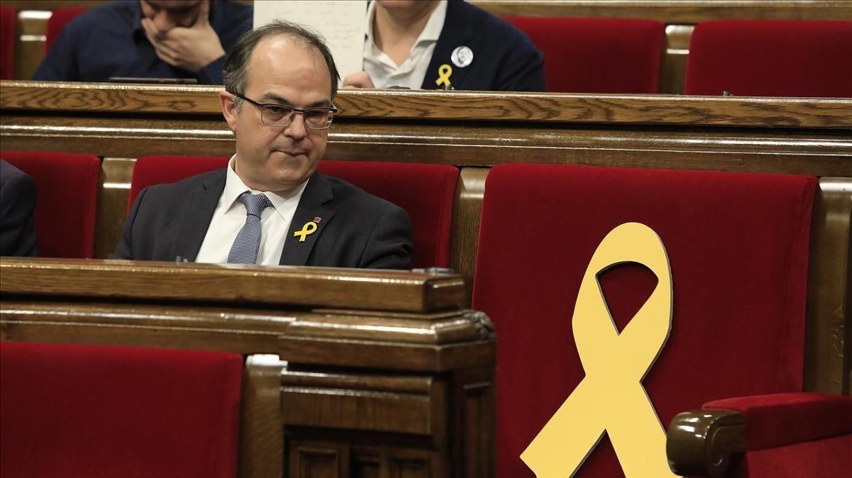 Jordi Turull, durante el pleno de su investidura fallida Jordi Turull, durante el pleno de su investidura fallida