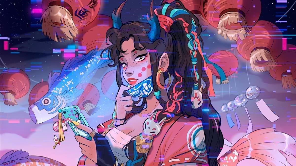 Cartel del Manga Barcelona 2020, de Laia López. Cartel del Manga Barcelona 2020, de Laia López.