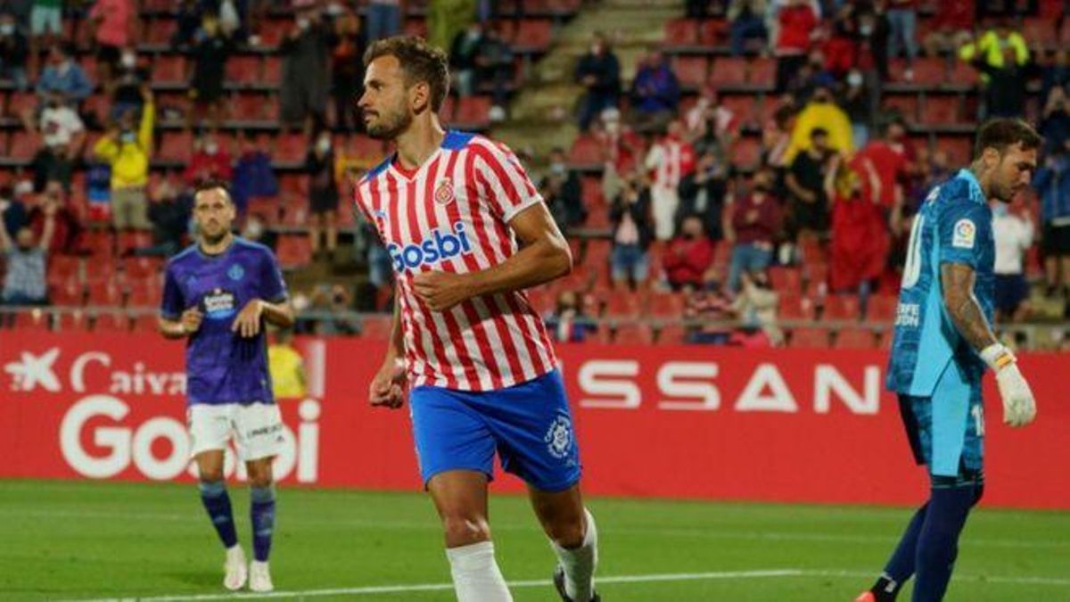 Stuani, autor del gol ante el Valladolid. Stuani, autor del gol ante el Valladolid.