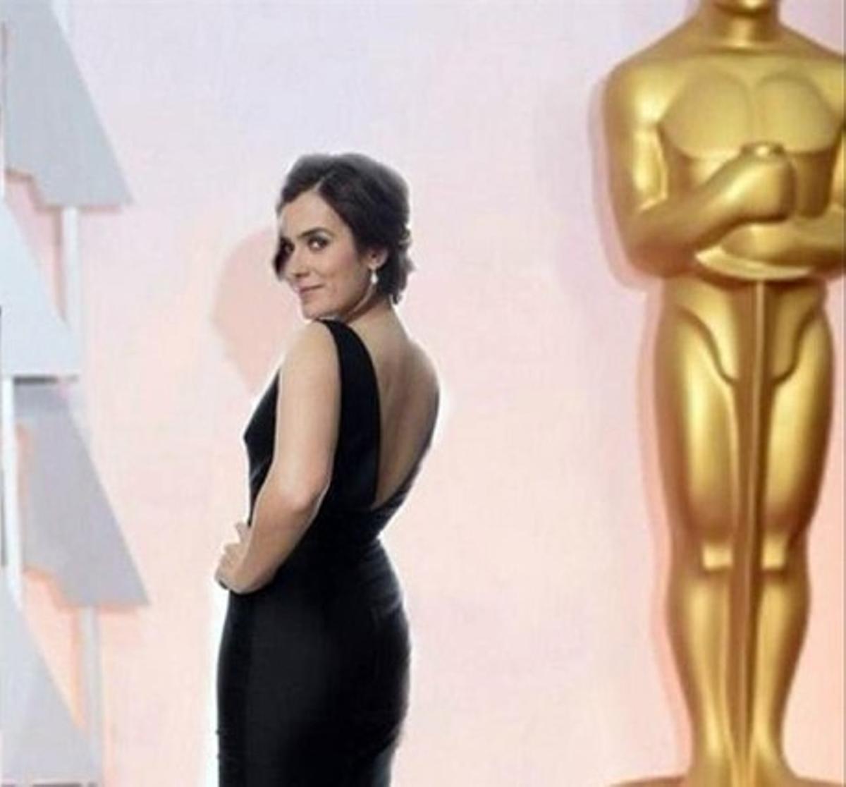 Fotomontaje en la pasarela de los Oscar.
