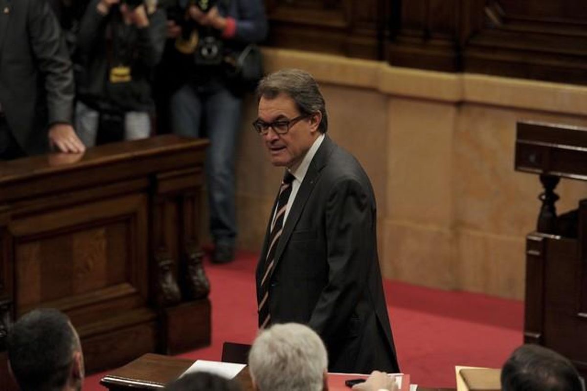 Artur Mas, en el Parlament. Artur Mas, en el Parlament.