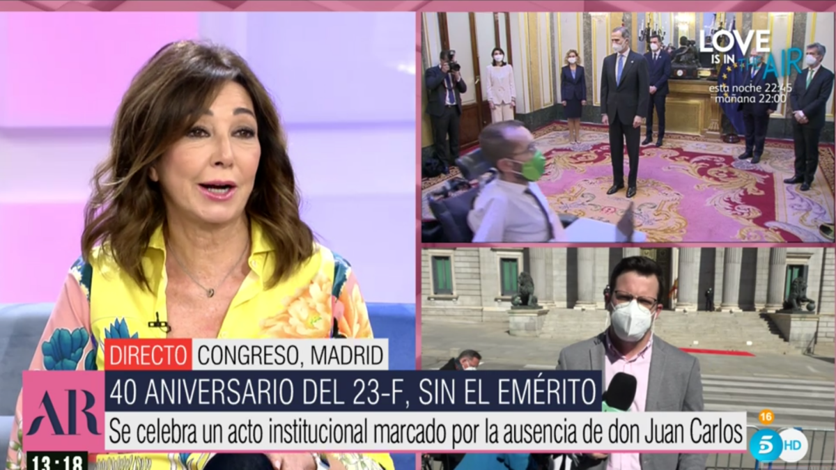 Ana Rosa Quintana comentando el supuesto no saludo de Pablo Echenique al Rey. Ana Rosa Quintana comentando el supuesto no saludo de Pablo Echenique al Rey.