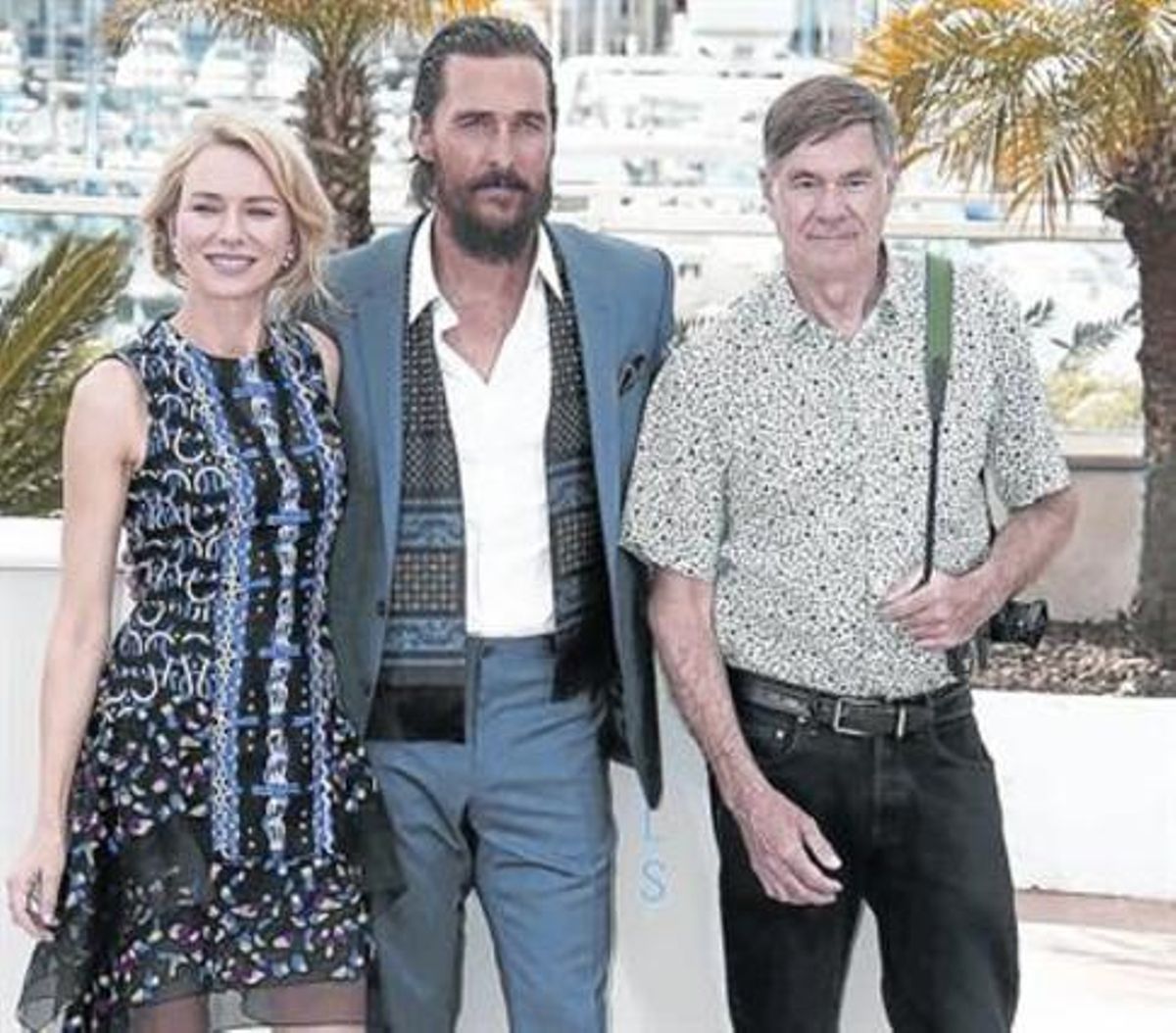 Gus Van Sant (derecha) con Naomi Watts y Matthew McConaughey. Gus Van Sant (derecha) con Naomi Watts y Matthew McConaughey.