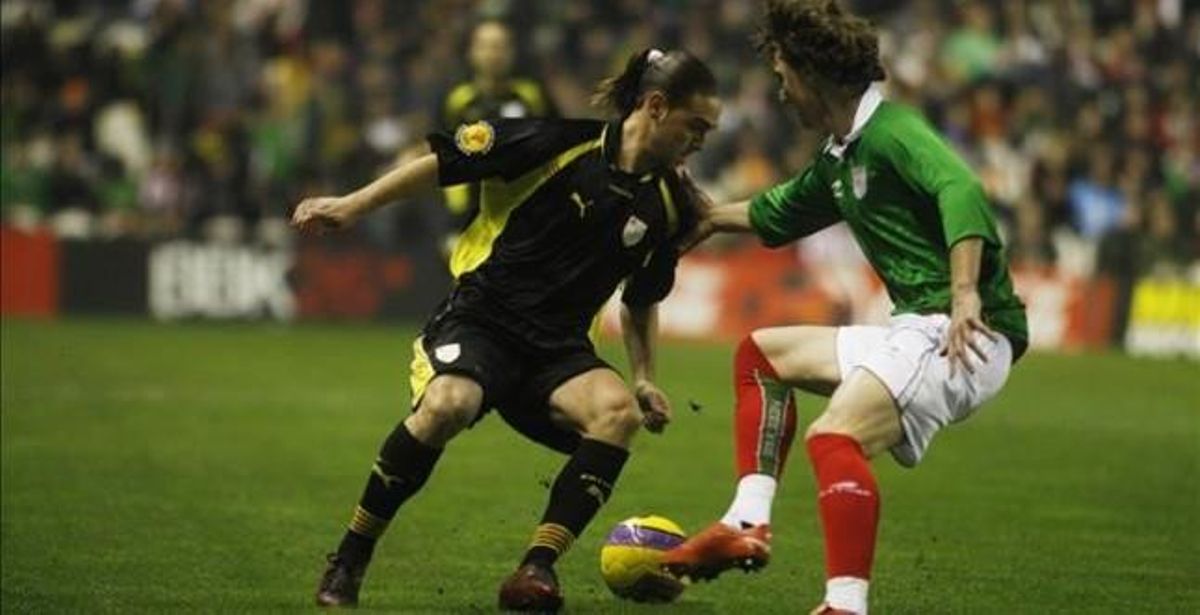 Sergio García y Fernando Llorente, en el Catalunya-Euskadi del 2007. Sergio García y Fernando Llorente, en el Catalunya-Euskadi del 2007.