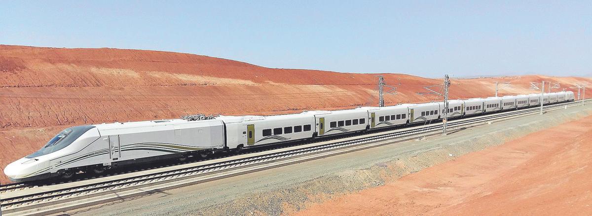 Un de los trenes de alta velocidad de Renfe en el trayecto a La Meca