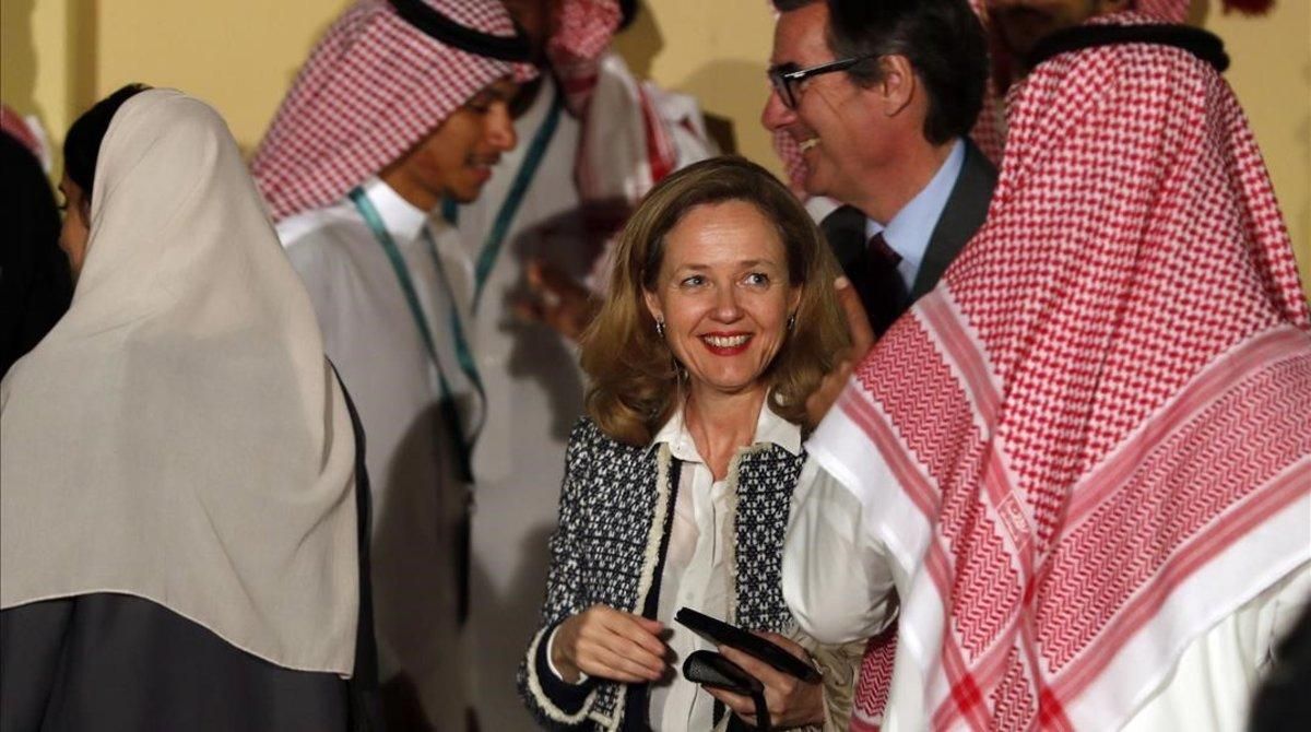 La vicepresidenta económica, Nadia Calviño, en la reunión de ministros y banqueros centrales del G20 en Riad del pasado febrero. La vicepresidenta económica, Nadia Calviño, en la reunión de ministros y banqueros centrales del G20 en Riad del pasado febrero.