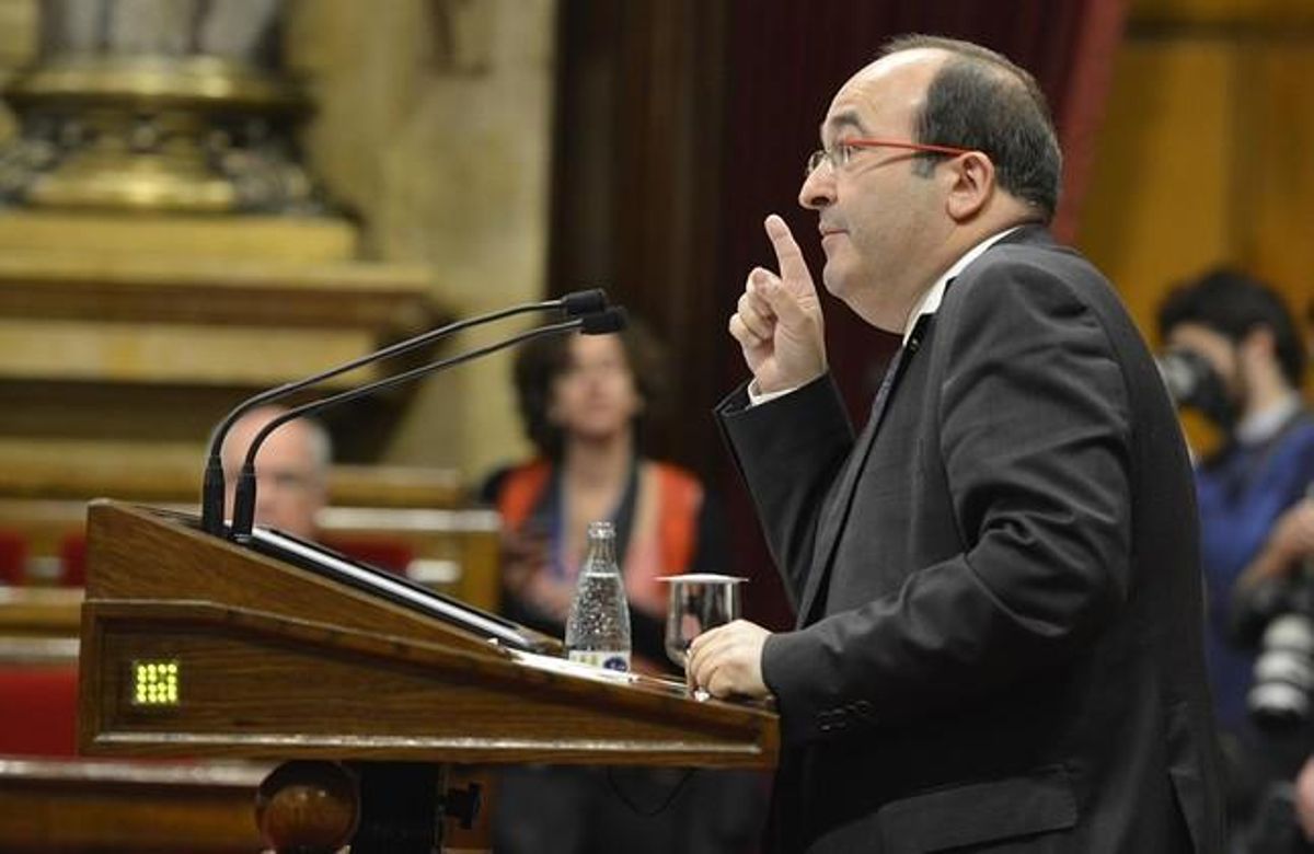 El líder del PSC, Miquel Iceta, en el Parlament. El líder del PSC, Miquel Iceta, en el Parlament.