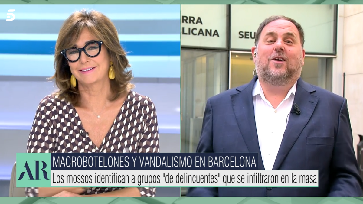 Ana Rosa afirma que Oriol Junqueras se "resiste" a visitar su plató: "Usted ya está invitado"