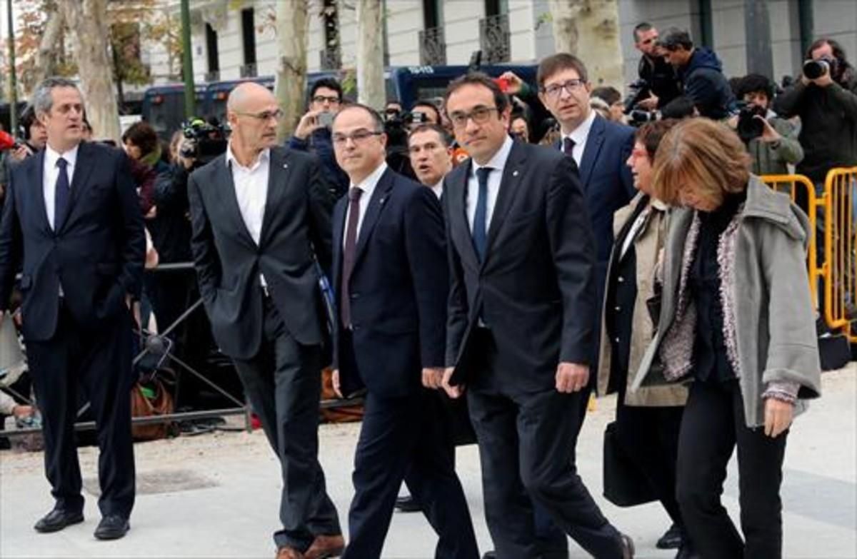 Los ’exconsellers’, el día que fueron a declarar a la Audiencia Nacional. Los ’exconsellers’, el día que fueron a declarar a la Audiencia Nacional.