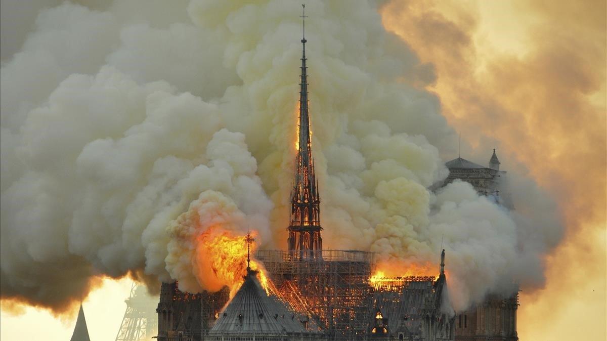 Notre Dame el pasado 16 de abril del 2019. Notre Dame el pasado 16 de abril del 2019.
