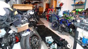 Desmantelado un taller clandestino en Tarragona que desguazaba motos robadas en Barcelona