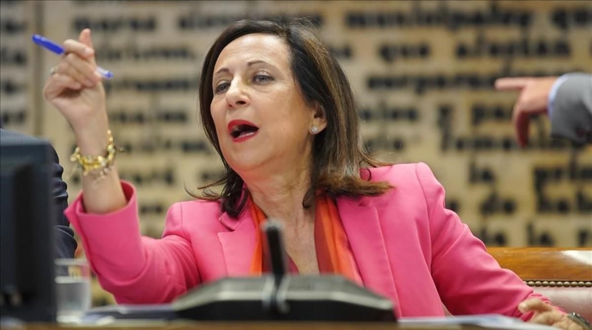 La ministra de Defensa, Margarita Robles, en el Senado. La ministra de Defensa, Margarita Robles, en el Senado.