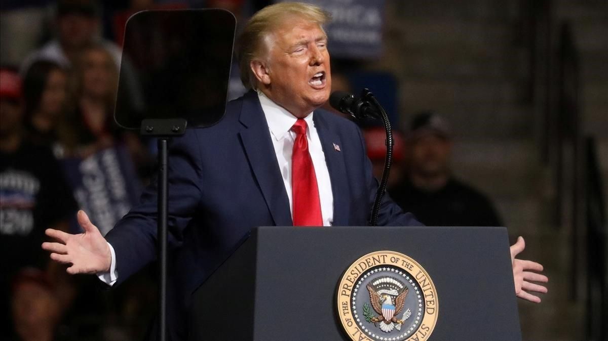 El presidente estadounidense Donald Trump, el pasado 20 de junio, en Tulsa (Oklahoma). El presidente estadounidense Donald Trump, el pasado 20 de junio, en Tulsa (Oklahoma).