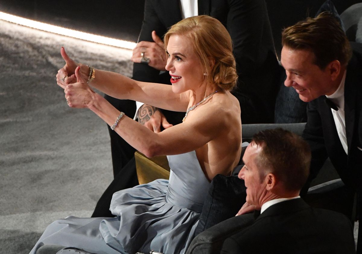 La falsa reacción de Nicole Kidman al guantazo de Will Smith La falsa reacción de Nicole Kidman al guantazo de Will Smith