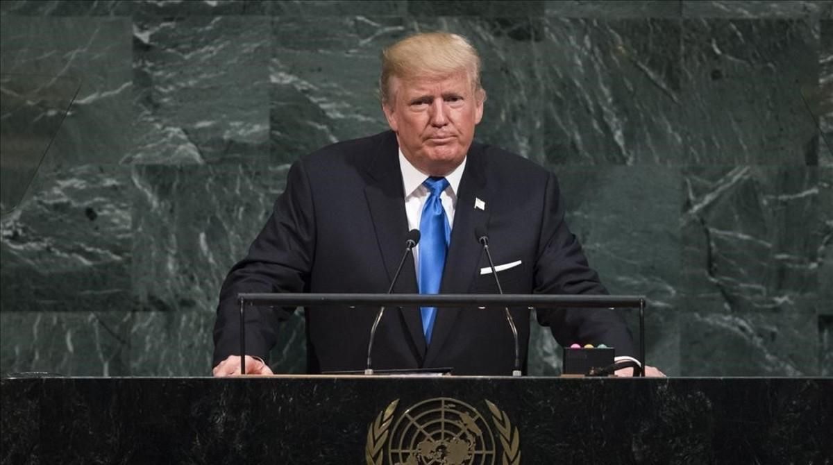 El presidente de EEUU, Donald Trump, se dirige a la Asamblea General de la ONU. El presidente de EEUU, Donald Trump, se dirige a la Asamblea General de la ONU.