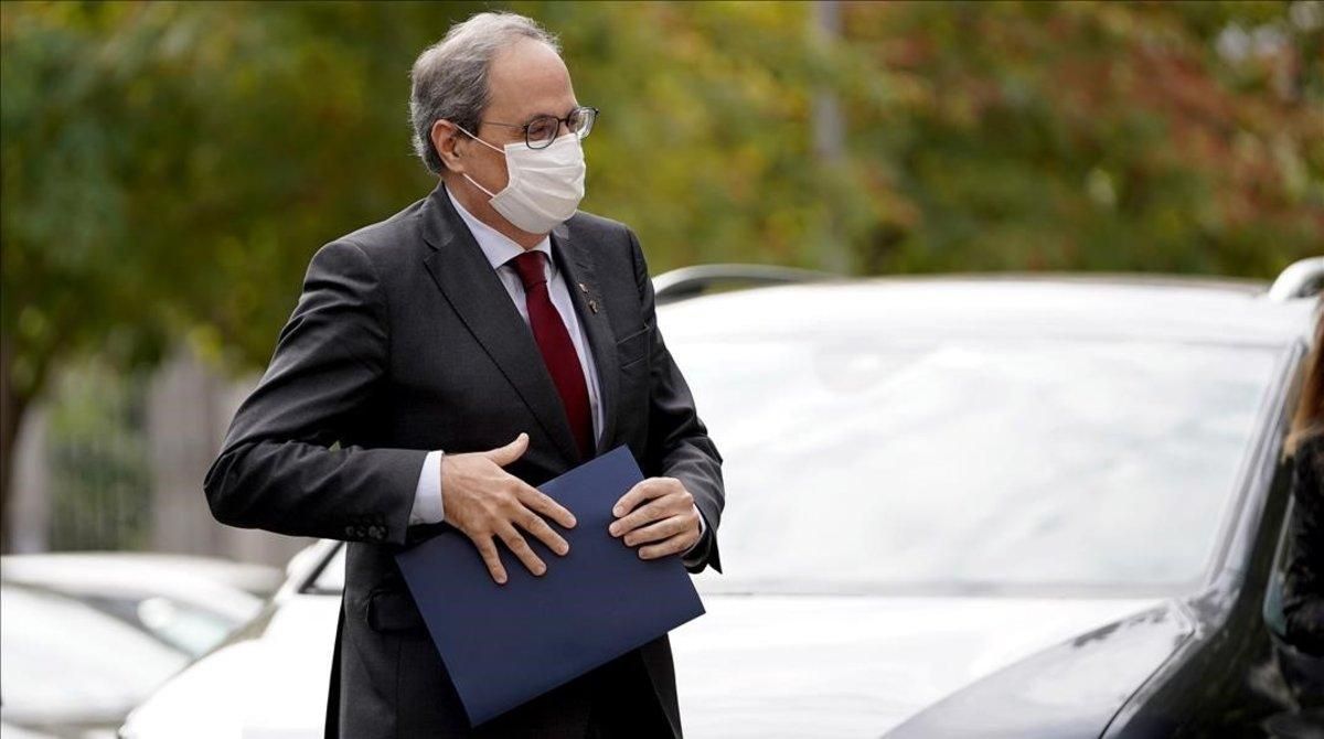 Quim Torra, a su llegada al Tribunal Supremo. Quim Torra, a su llegada al Tribunal Supremo.