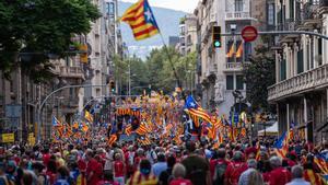Archivo - Manifestación de la Diada en Barcelona convocada por la ANC de 2021.