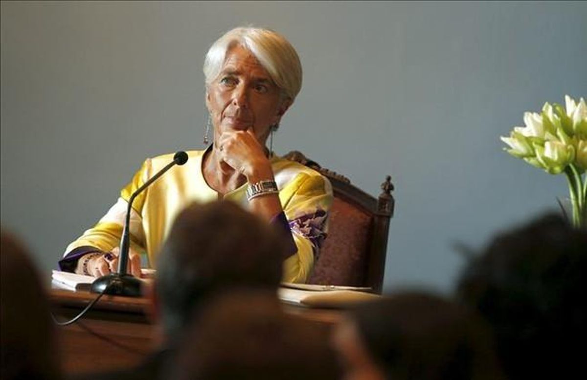 La directora del FMI, Christine Lagarde, en la sede del Banco de Tailandia en Bangkok. La directora del FMI, Christine Lagarde, en la sede del Banco de Tailandia en Bangkok.