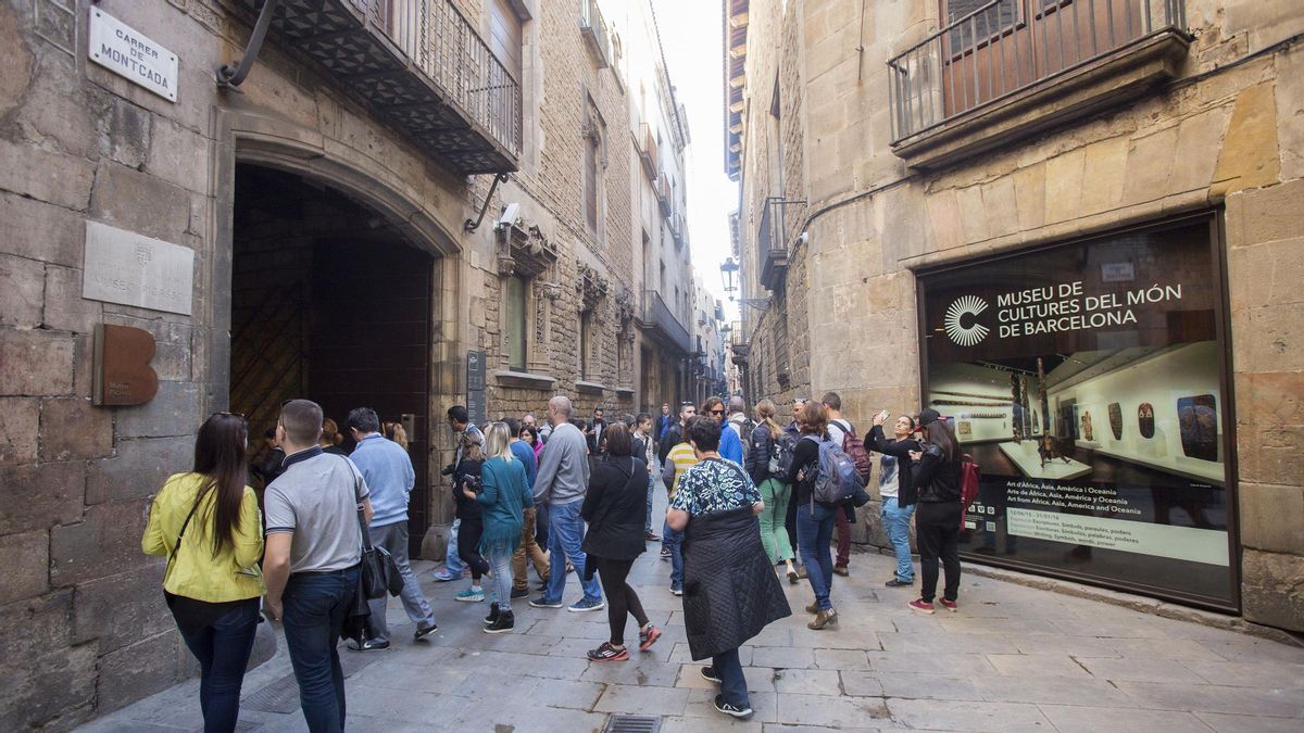 Fachada del Museu Picasso en la calle de Montcada. Fachada del Museu Picasso en la calle de Montcada.