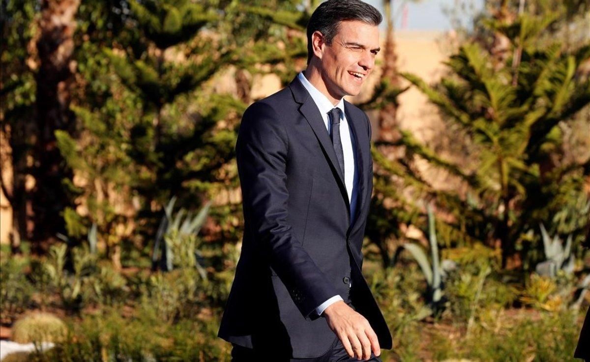Pedro Sánchez, a su llegada a la cumbre de la ONU sobre migración que se celebra en Marrakech. Pedro Sánchez, a su llegada a la cumbre de la ONU sobre migración que se celebra en Marrakech.