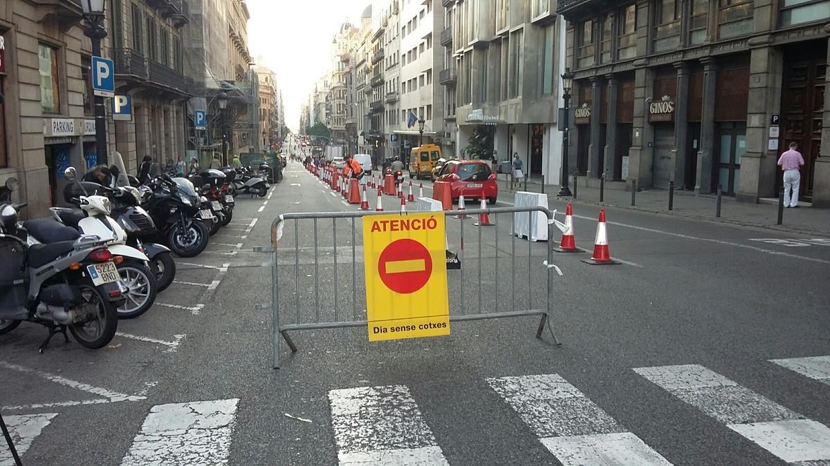 El Día sin Coches logra un 4% menos de coches en Barcelona