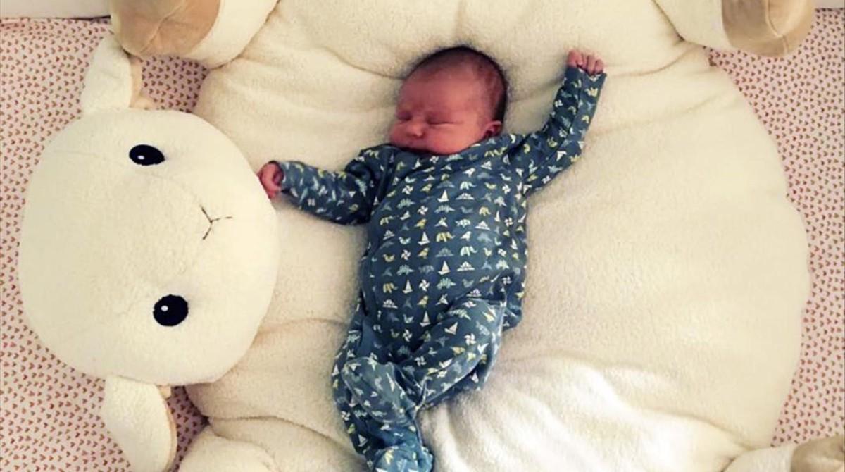 En la instantánea que ha publicado Olivia Wilde en Instagram, se puede ver a su segunda hija, Daisy Josephine, durmiendo sobre un gracioso colchón en forma de oveja. 