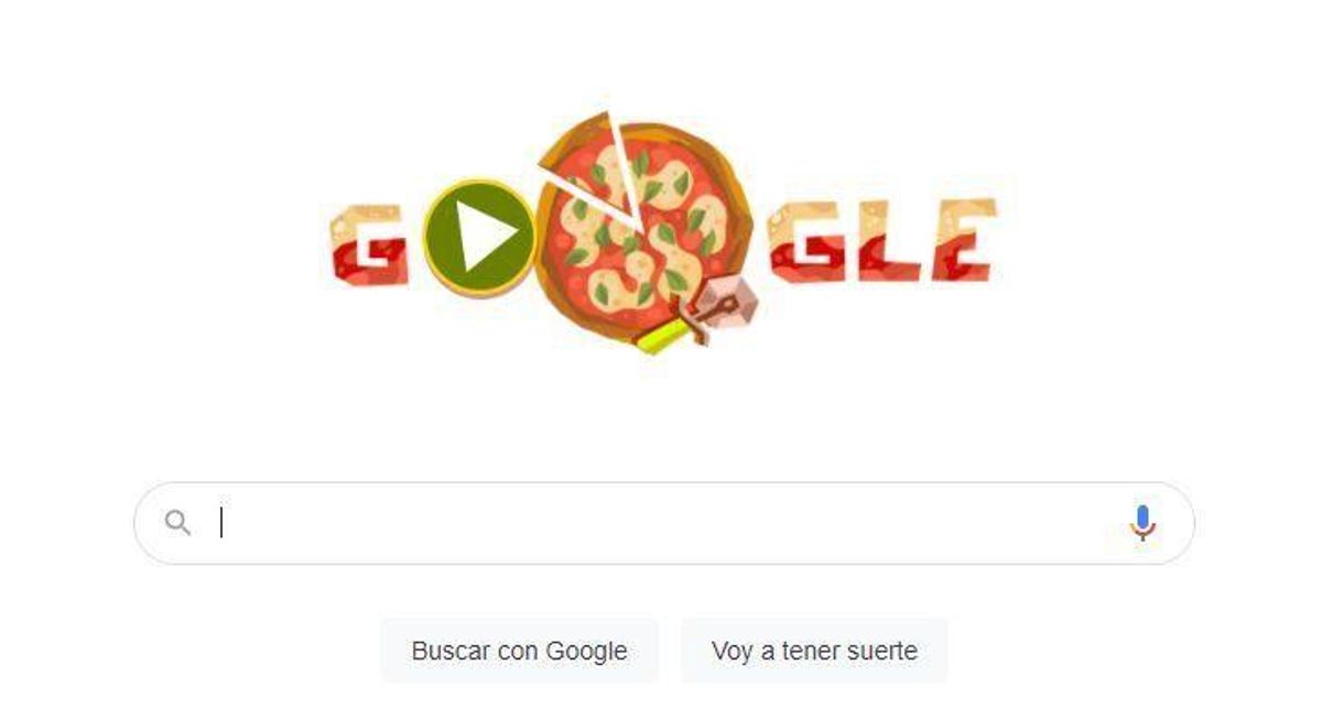 Google homenajea la pizza con un 'doodle' Google homenajea la pizza con un 'doodle'