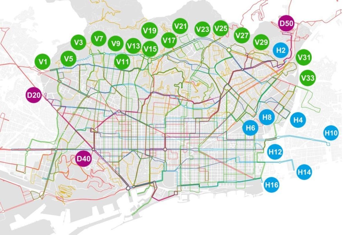 La red de bus de Barcelona tendrá 97 líneas y permitirá a los vecinos tener una línea de altas prestaciones a menos de 300 metros de casa.