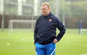 Koeman, en el entrenamiento previo al duelo europeo con el Dinamo de Kiev.