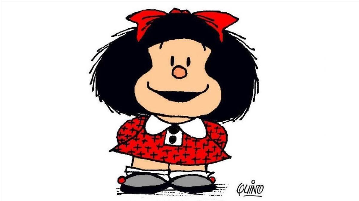 Mafalda, el icónico personaje creado por Quino en 1964. 