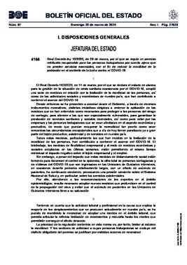 Boletín Oficial del Estado del 29 de marzo del 2020