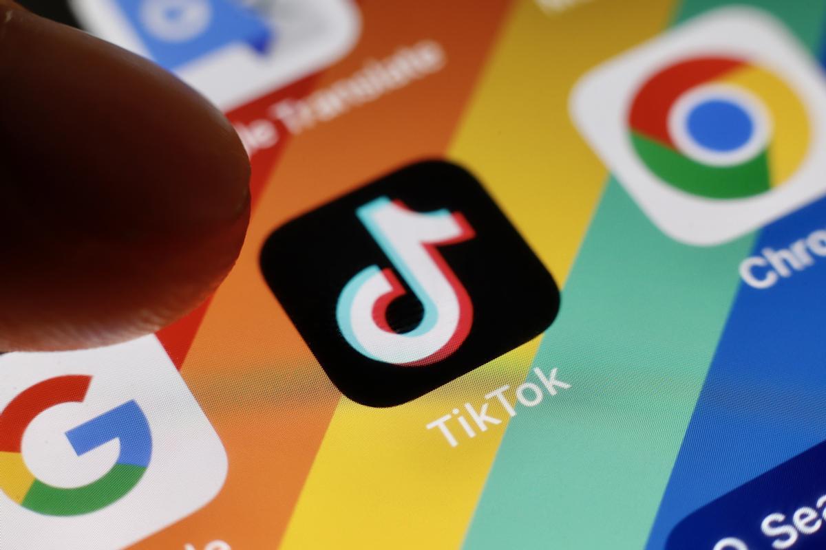 El logo de la aplicación de TikTok.